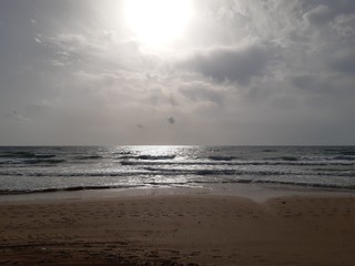 sunset on the beach