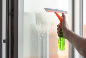 A home windows cleaning concept.