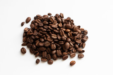 coffee beans on white background