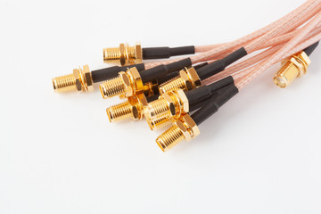 High-frequency ipx to sma female cable connector with gold plated pins