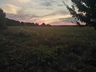 sunset in the mountains