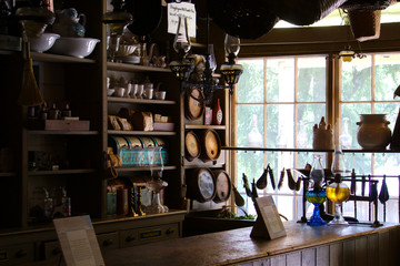 interior of a antique shop
