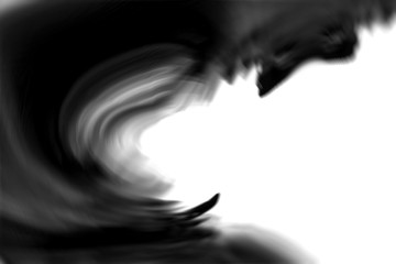 Beautiful wave of shadow and light, black and white design, empty space