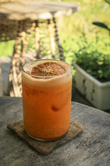Orange Cocktail with orange, carrot and papaya juice