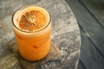 Orange Cocktail with orange, carrot and papaya juice