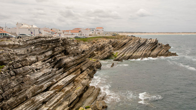 Cliffs on Baleal Island in Portugal