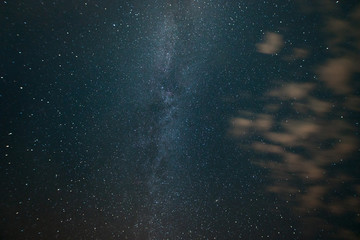 Milky way in the night starry sky