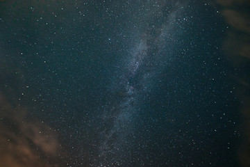 Milky way in the night starry sky