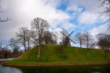 Obraz premium Windmill in a fort in Copenhagen