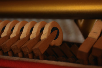 close up of piano