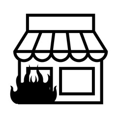 Fire disaster icon