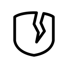 Broken shield icon