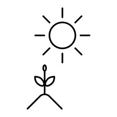 Sunshine and plants icon