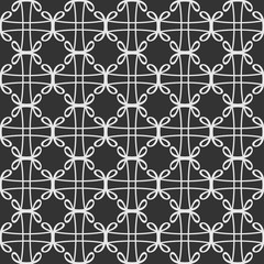 Black and white seamless geometric floral pattern background pattern wallpaper