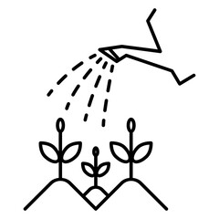 Watering the plants icon
