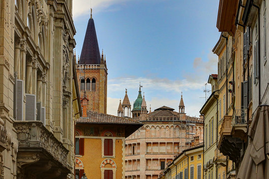 Parma, view of the historical center, Emilia Romagna, Italy, unesco world heritage site