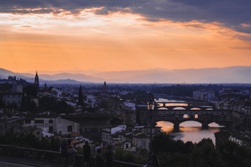 Obraz premium View of florence at sunset