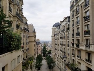 Fototapeta na wymiar Rue du Mont Cenis Stairs, Montmartre, Paris