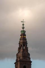 Christiansborg Palace in the island of Slotsholmen in Copenhagen (DK)