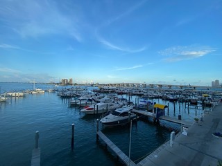 boats in the port Miami Florida  