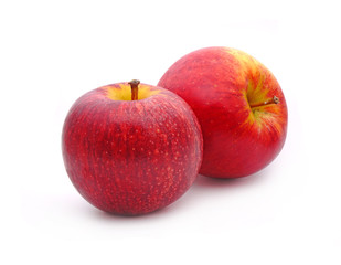 Organic Gala Apples isolated on white background