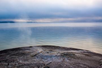 Big Cone early morning on Yellowstone  Lake