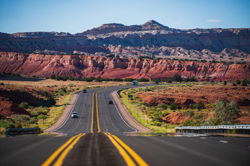 Monument Valley Road. Highway on travel vacation.