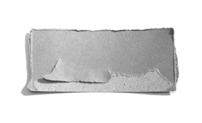 ripped paper isolated on white background with copy space for text