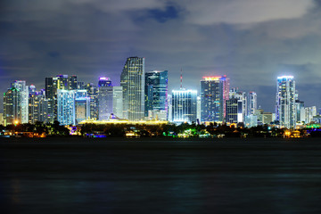 Fototapeta na wymiar Miami, Florida, USA downtown cityscape. Miami skyline.