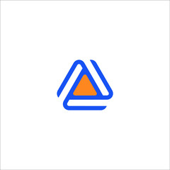 abstract triangle design logo