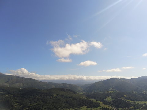 Picos de Europa. National Park in Asturias. Spain Aerial Drone Photo