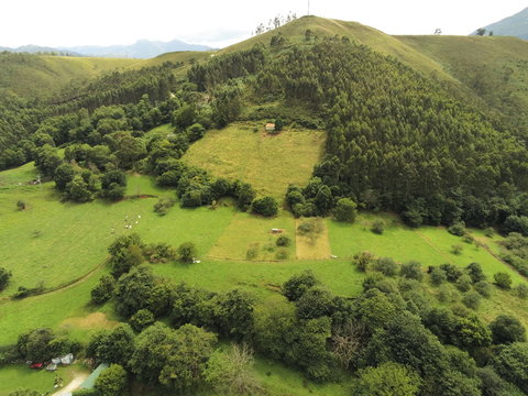 Nueva de Llanes, village of Asturias.Spain. Aerial Drone Photo