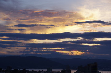 夕焼けの空素材 K3BP7336