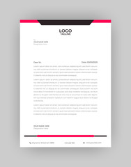 Simple Modern Creative & Clean business style Letterhead vector template design.