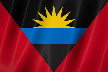 Antigua and Barbuda flag, 3d render,8K