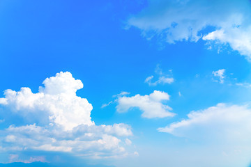 Naklejka na ściany i meble 【空イメージ】青空と白い雲