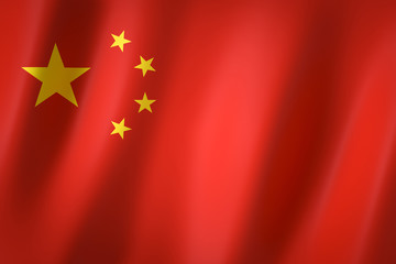 China flag, 3d render,8K