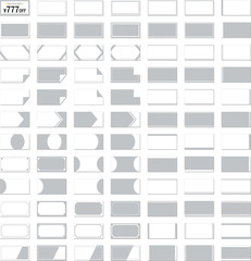 セールやクーポンに使えるシルバー色のバナー、フレームセット