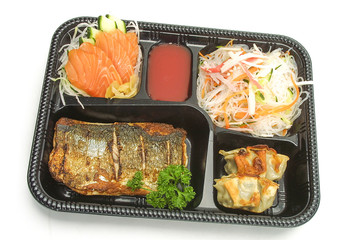 grilled meat with vegetables