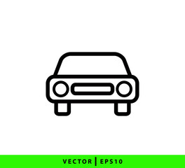 Transportation car icon vector logo template flat style