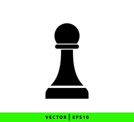 Chess icon flat style trendy logo template