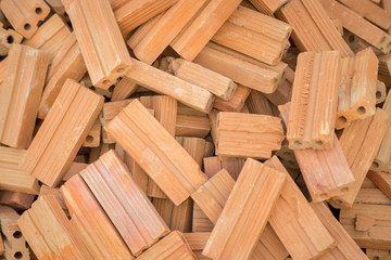 Red clay brick for construction