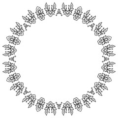 手描き風　線画のベクターフレーム