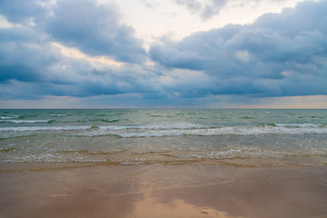 Sky and clouds at the beach before sunset