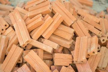 Red clay brick for construction