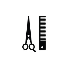 scissors and comp icon isolated on white