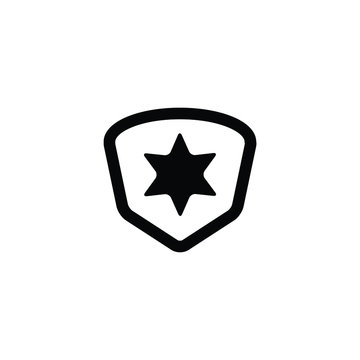 Police logo icon isolated on white