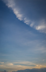 Blue sky and storm rain dark clouds