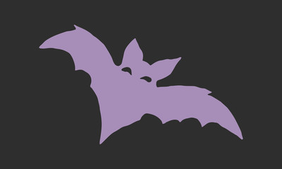 Halloween vector illustration. Hand drawn scary bats isolated on black background. Spooky character for banner, poster, invitation or festive decoration