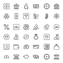 Fototapeta premium Finance design icons set.